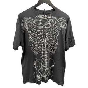 Vintage 1978 Leslie Arwin Anatomy Skeleton Graphic 2-Sided Single Stitch Tee XL
